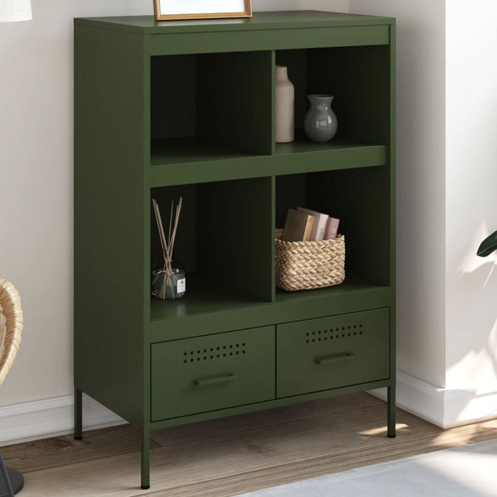 Dulap înalt, verde măsliniu, 68x39x101,5 cm, oțel laminat rece - WALTI WALTI