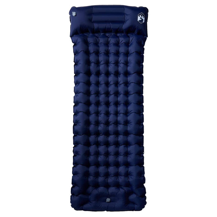 Saltea de camping auto-gonflabilă cu pernă 1 persoană bleumarin - WALTI WALTI