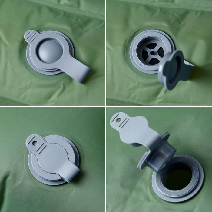 Saltea de camping auto-gonflabilă, cu perne, 2 persoane, verde - WALTI WALTI