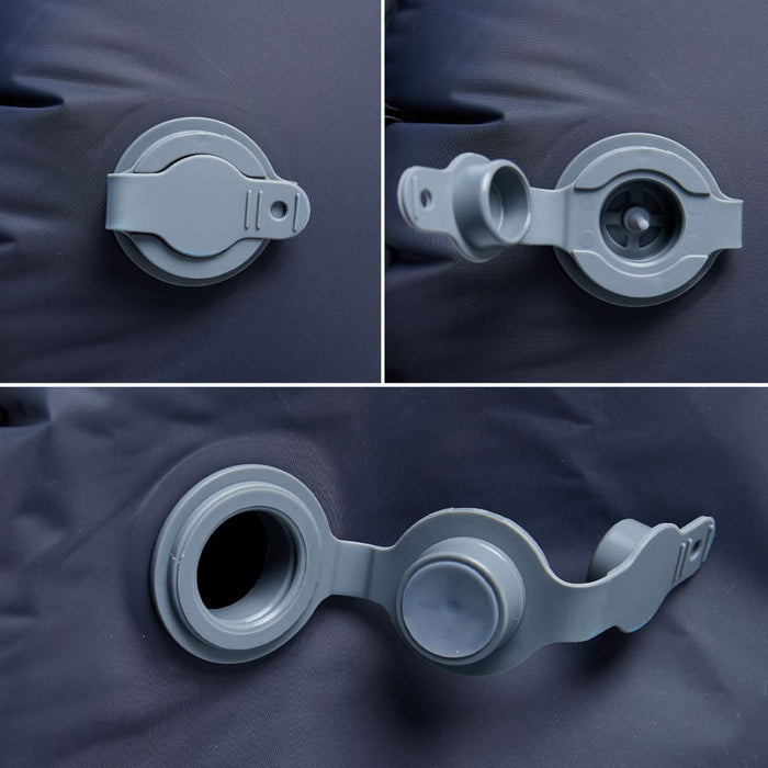 Saltea de camping gonflabilă, cu pernă, 1 persoană, gri - WALTI WALTI