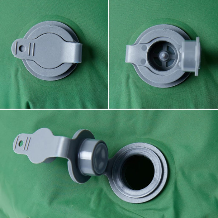 Saltea de camping gonflabilă, cu pernă, 1 persoană, verde - WALTI WALTI