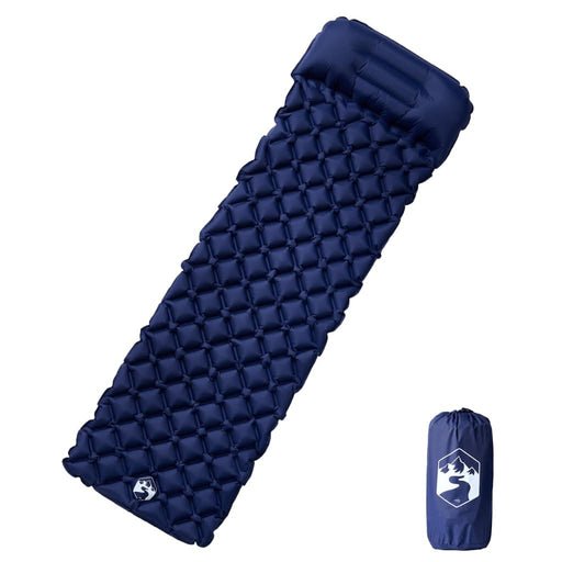 Saltea de camping gonflabilă cu pernă, 1 persoană, bleumarin - WALTI WALTI