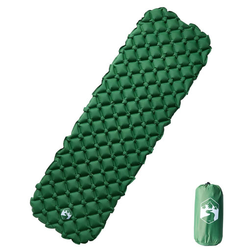 Saltea gonflabilă de camping, 1 persoană, verde, 190x58x6 cm - WALTI WALTI
