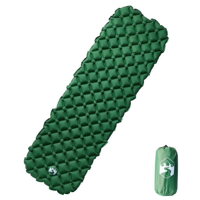 Saltea gonflabilă de camping, 1 persoană, verde, 190x58x6 cm - WALTI WALTI