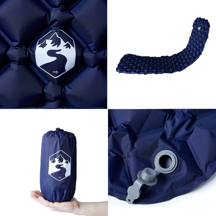Saltea gonflabilă de camping 1 persoană, bleumarin, 190x58x6 cm - WALTI WALTI