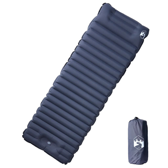 Saltea de camping auto-gonflabilă, cu pernă, 1 persoană, gri - WALTI WALTI