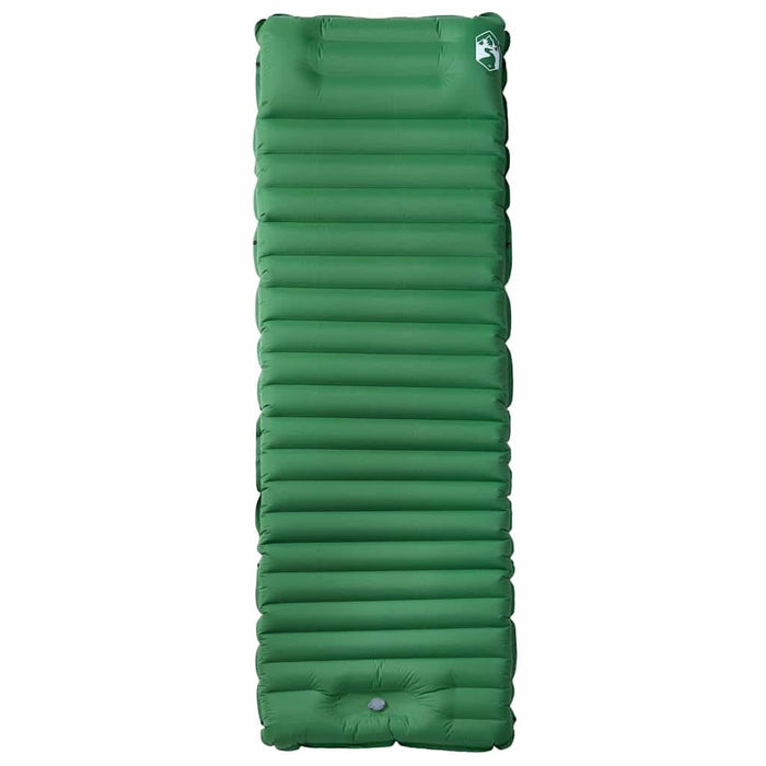 Saltea camping auto-gonflabilă, cu pernă, 1 persoană, verde - WALTI WALTI