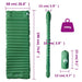 Saltea camping auto-gonflabilă, cu pernă, 1 persoană, verde - WALTI WALTI
