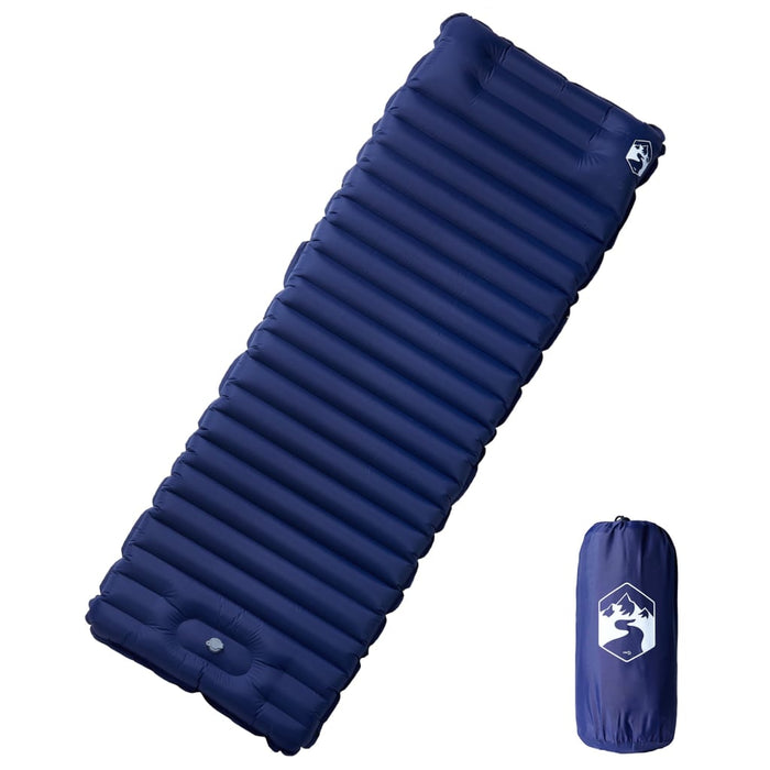 Saltea de camping auto-gonflabilă cu pernă 1 persoană bleumarin - WALTI WALTI
