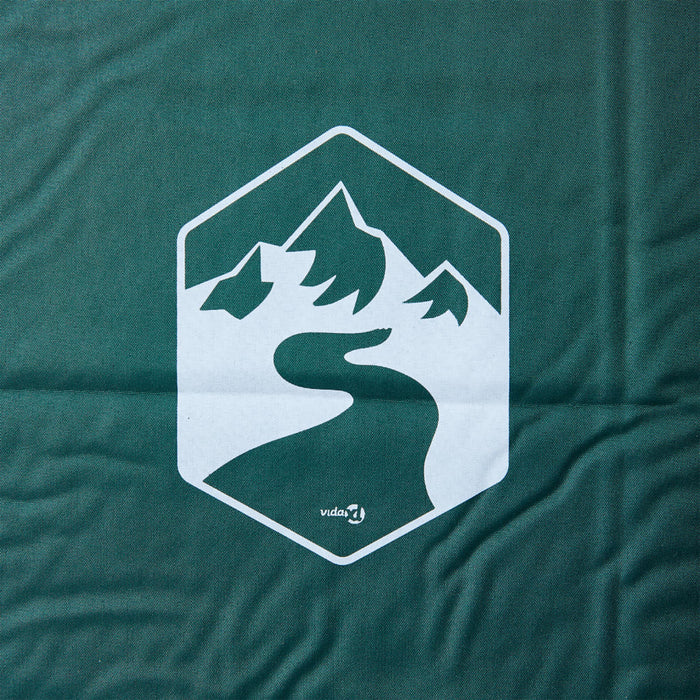 Saltea camping auto-gonflabilă, cu pernă, 1 persoană, verde - WALTI WALTI