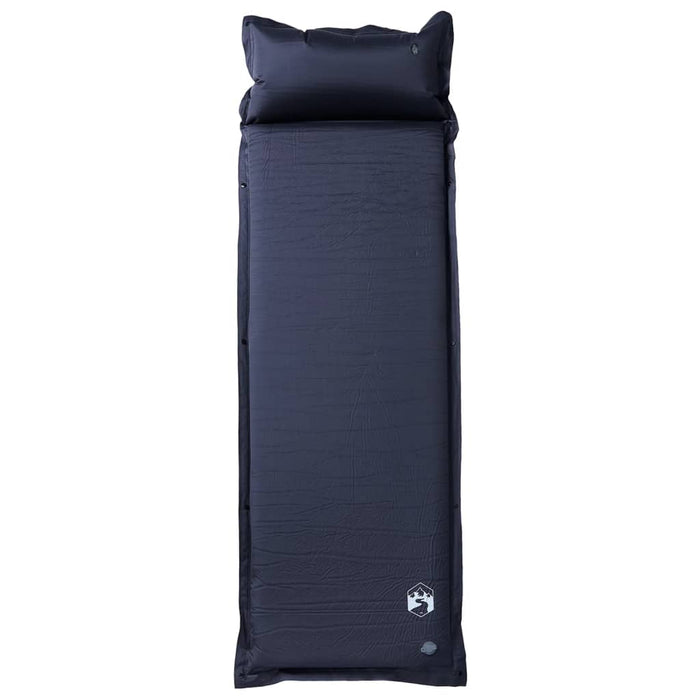Saltea de camping auto-gonflabilă, cu pernă, 1 persoană, gri - WALTI WALTI