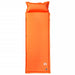 Saltea camping auto-gonflabilă cu pernă, 1 persoană, portocaliu - WALTI WALTI