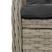 Set mobilier de grădină cu perne, 7 piese gri deschis poliratan - WALTI WALTI