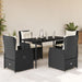Set mobilier de grădină cu perne, 5 piese, negru, poliratan - WALTI WALTI
