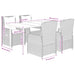 Set mobilier de grădină cu perne, 5 piese, negru, poliratan - WALTI WALTI