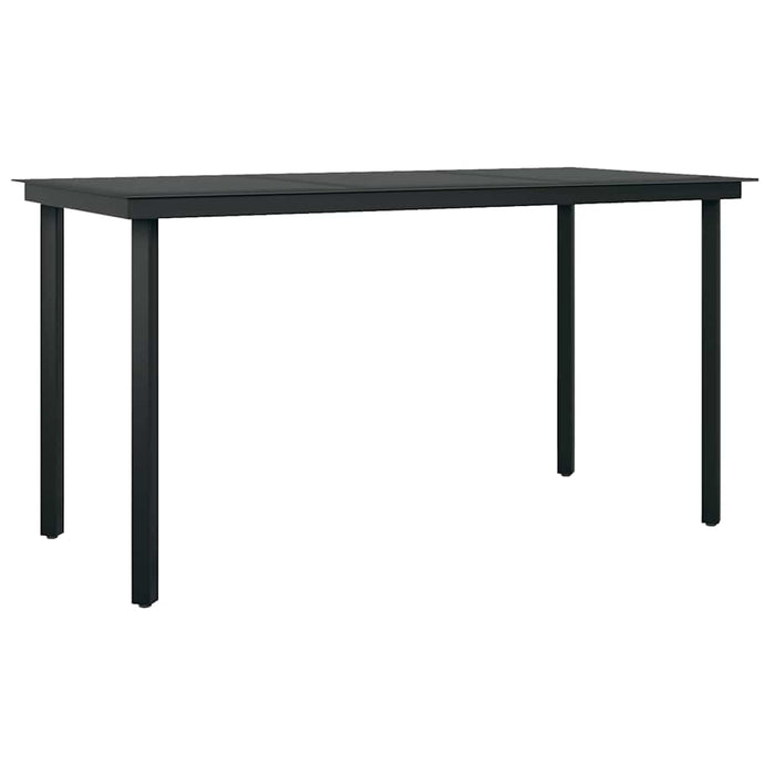 Set mobilier de grădină cu perne, 5 piese, negru, poliratan WALTI