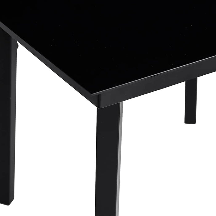 Set mobilier de grădină cu perne, 5 piese, negru, poliratan WALTI