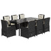 Set mobilier de grădină cu perne, 9 piese, negru, poliratan - WALTI WALTI