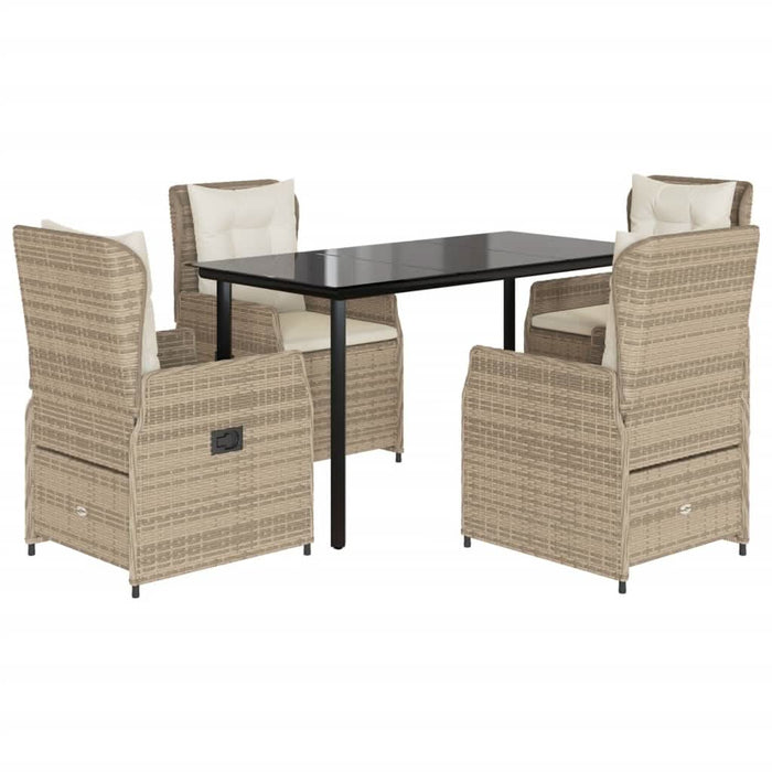 Set mobilier de grădină cu perne, 5 piese, bej, poliratan - WALTI WALTI
