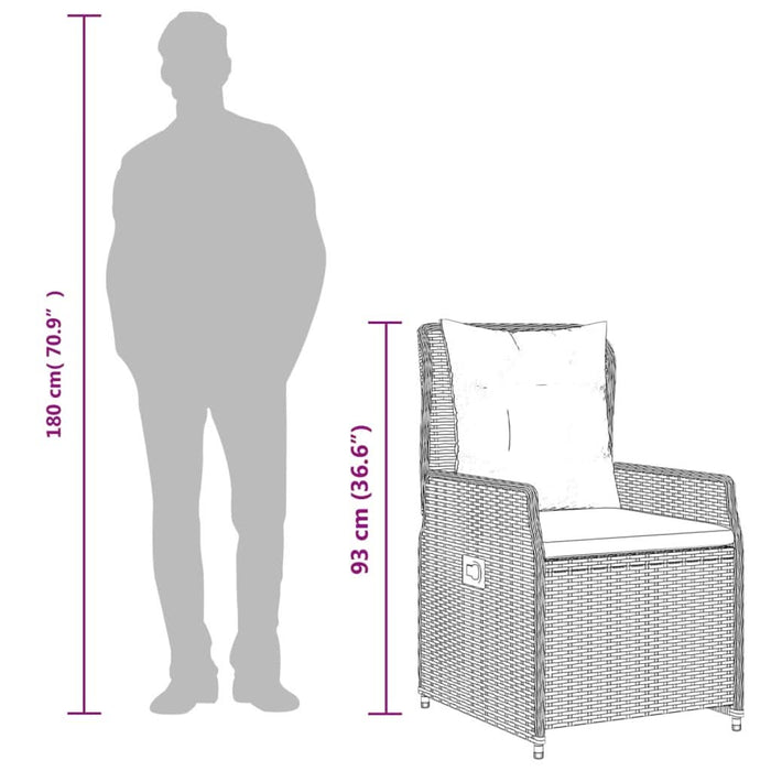Set mobilier de grădină cu perne, 5 piese, bej, poliratan - WALTI WALTI