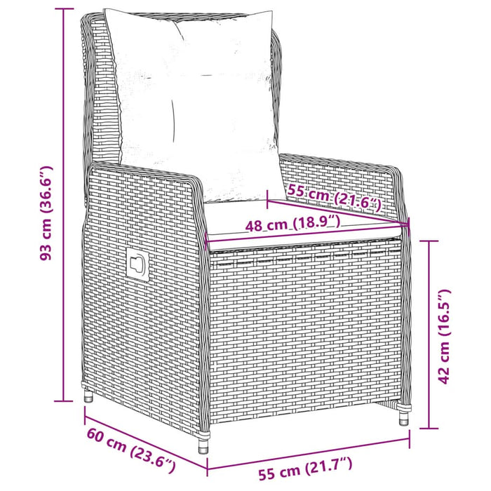 Set mobilier de grădină cu perne, 5 piese, bej, poliratan - WALTI WALTI
