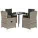 Set mobilier de grădină cu perne, 5 piese gri deschis poliratan - WALTI WALTI