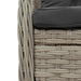 Set mobilier de grădină cu perne, 3 piese,gri deschis,poliratan - WALTI WALTI