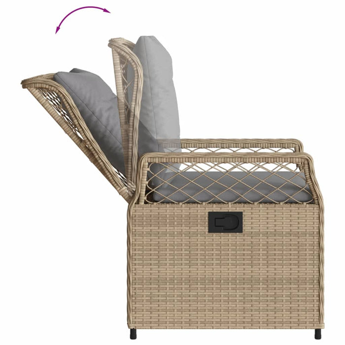 Set mobilier de grădină cu perne, 5 piese, bej, poliratan WALTI