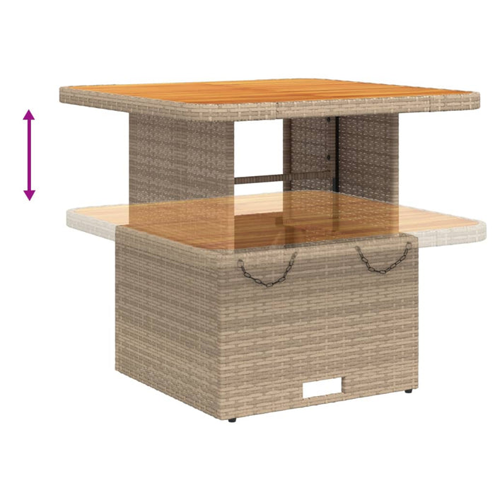 Set mobilier de grădină cu perne, 5 piese, bej, poliratan WALTI
