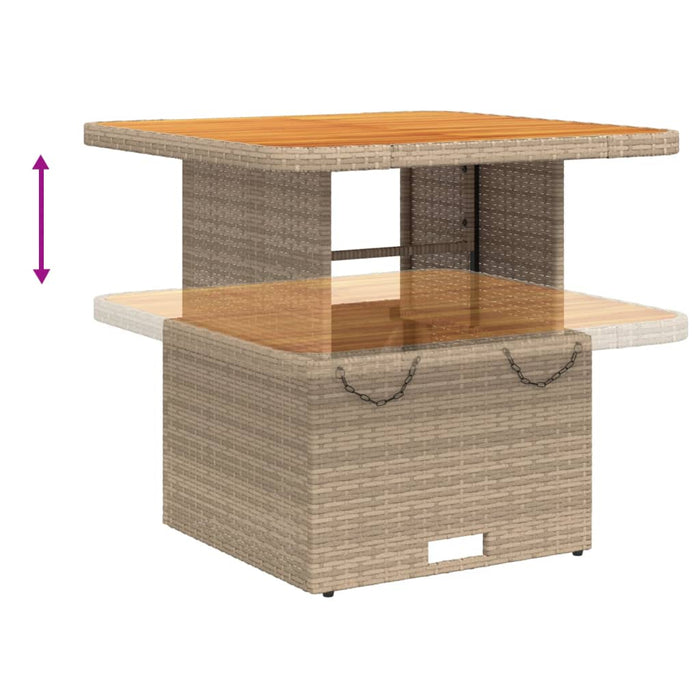 Set mobilier de grădină cu perne, 3 piese, bej, poliratan WALTI