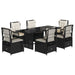 Set mobilier de grădină cu perne, 7 piese, negru, poliratan - WALTI WALTI