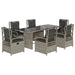 Set mobilier de grădină cu perne, 7 piese gri deschis poliratan - WALTI WALTI