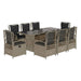 Set mobilier grădină cu perne, 9 piese, gri deschis, poliratan - WALTI WALTI