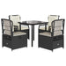 Set mobilier de grădină cu perne, 5 piese, negru, poliratan - WALTI WALTI