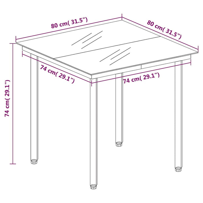 Set mobilier de grădină cu perne, 5 piese, negru, poliratan - WALTI WALTI