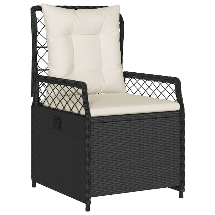 Set mobilier de grădină cu perne, 5 piese, negru, poliratan - WALTI WALTI