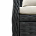 Set mobilier de grădină cu perne, 5 piese, negru, poliratan - WALTI WALTI