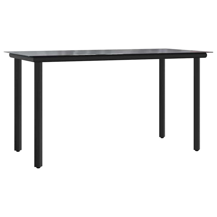 Set mobilier de grădină cu perne, 7 piese, negru, poliratan WALTI