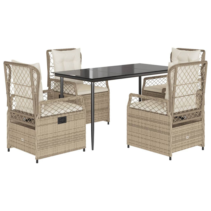 Set mobilier de grădină cu perne, 5 piese, bej, poliratan - WALTI WALTI