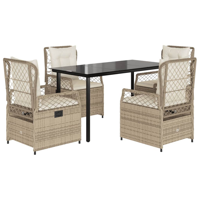 Set mobilier de grădină cu perne, 5 piese, bej, poliratan - WALTI WALTI