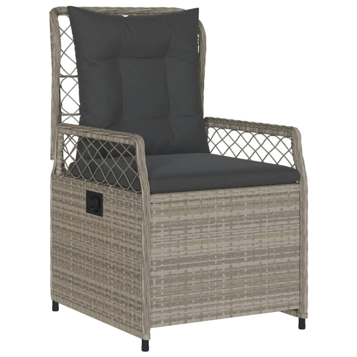 Set mobilier de grădină cu perne, 3 piese,gri deschis,poliratan - WALTI WALTI