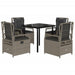 Set mobilier de grădină cu perne, 5 piese gri deschis poliratan - WALTI WALTI