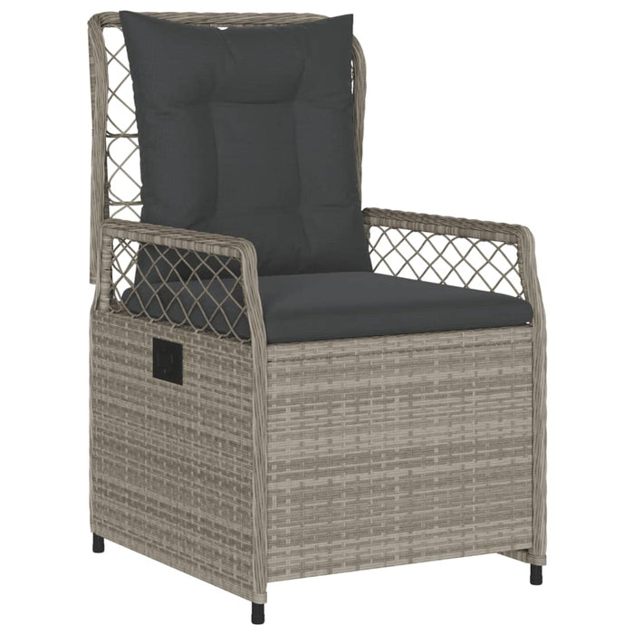 Set mobilier de grădină cu perne, 7 piese gri deschis poliratan WALTI