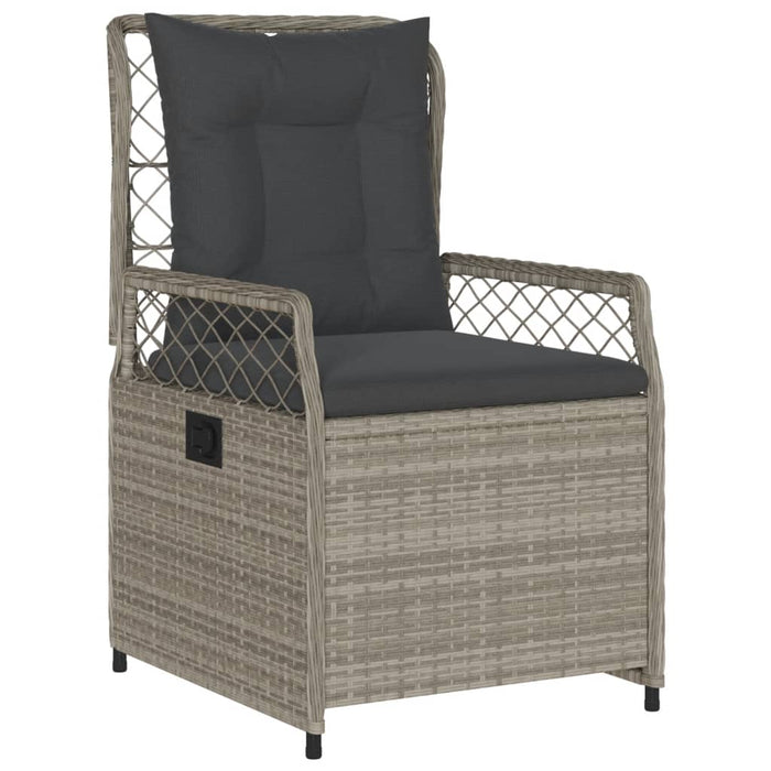 Set mobilier de grădină cu perne, 7 piese gri deschis poliratan - WALTI WALTI