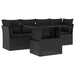 Set mobilier de grădină cu perne, 5 piese, negru, poliratan - WALTI WALTI