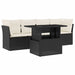 Set mobilier de grădină cu perne, 5 piese, negru, poliratan - WALTI WALTI