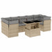 Set canapele de grădină, 8 piese, cu perne, bej, poliratan - WALTI WALTI