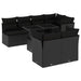 Set mobilier de grădină cu perne, 8 piese, negru, poliratan - WALTI WALTI