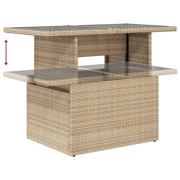Set canapele de grădină, 9 piese, cu perne, bej, poliratan - WALTI WALTI