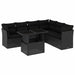 Set canapele de grădină cu perne, 7 piese, negru, poliratan - WALTI WALTI